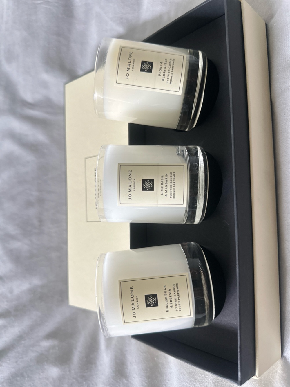 Jo Malone White Glass Votive Candle Trio